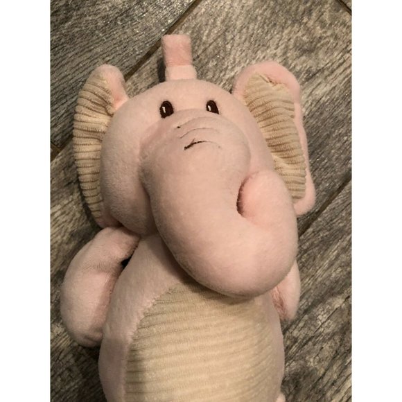 KellyToy Pink Elephant Baby Rattle Stuffed Plush Toy Animal 12" Clip‎ On Carry - Picture 3 of 8